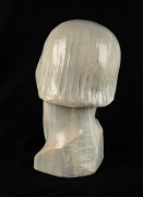 GUSTAV PILLIG fired plaster head with cream painted finish, incised "G. Pillig", 20.5cm high. - 3