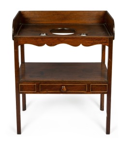 An early Colonial Australian cedar washstand in the Georgian style, Jericho, Tasmanian origin, early 19th century, 90cm high, 75cm wide, 38cm deep.