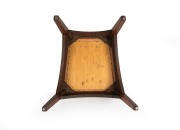 WALTER BURLEY GRIFFIN "Straight Chair" pair, manufactured in oak and leather by JAMES MOORE & SONS Pty Ltd. Melbourne, for Newman College, University of Melbourne, circa 1917, 90cm high. - 4