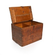 GUINNESS STOUT antique shipping crate, branded "E. & J. Bourke, Dublin, Guinness Stout, Bourke, Melbourne", 19th century, 42cm high, 51cm wide, 40cm deep. - 2