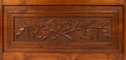 An antique Australian Arts & Crafts blackwood blanket box, carved with gumnuts and leaves, early 20th century, 42cm high, 46cm wide, 41cm deep. - 4