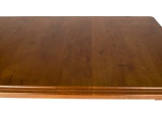 A good quality antique style Tasmanian huon pine extension dining table with three leaves, ogee moulded top with turned baluster legs supported by brass castors, nice use of timber with some good figuring and select areas of birdseye huon pine, 20th centu - 3