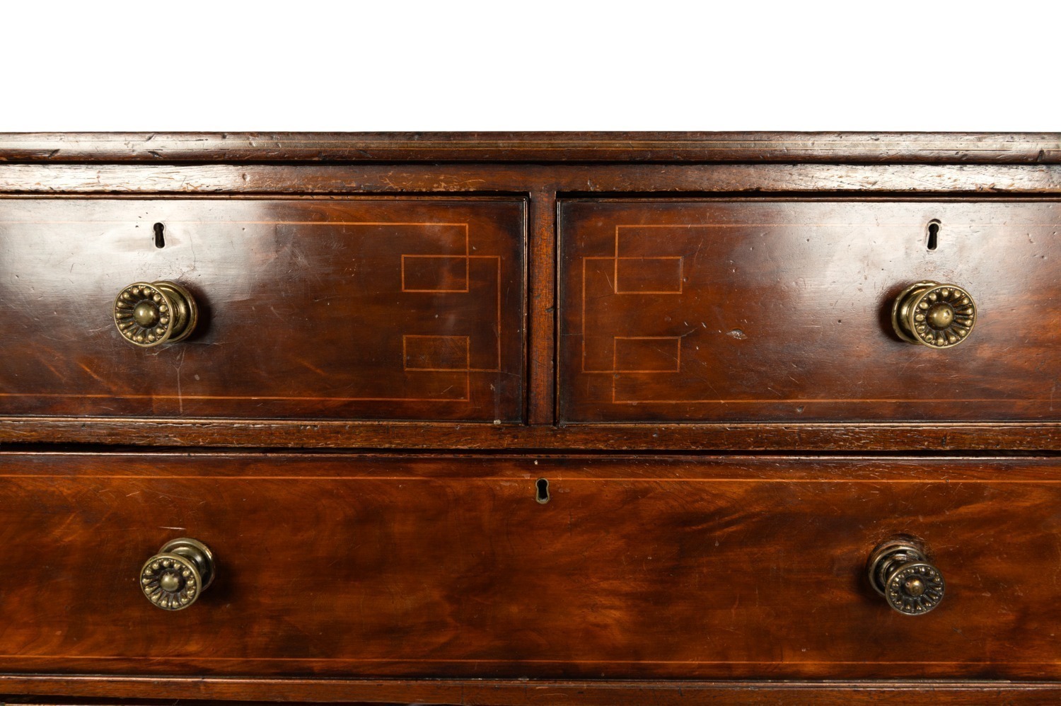 An early Colonial Australian chest of five drawers of full cedar ...