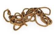 Maritime hemp ships rope, an impressive 5cm diameter, 20 metres in length.