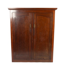 ROBERT PRENZEL Australian blackbean two door wardrobe cabinet, early 20th century, 154cm high, 121cm wide, 58cm deep