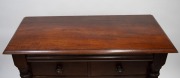 A rare Colonial jarrah chest of five drawers with turned split column decoration and mother of pearl inset handles, Baltic pine secondary timbers, Western Australian origin, circa 1870, 122cm high, 121cm wide, 53cm deep. - 2