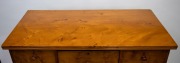 A Colonial huon pine eight drawer cantilever chest with full turned columns and carved corbels, huon pine secondary timbers, Tasmanian origin, circa 1840s, 137cm high, 122cm wide, 58cm deep. - 2