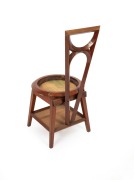 CAFE AUSTRALIA important blackwood dining chair designed by WALTER BURLEY GRIFFIN & MARION MAHONY GRIFFIN, manufactured by HARRY GOLDMAN of Melbourne, circa 1916. Note: Top rail, bottom shelf replaced and inside seat support professionally replaced, origi - 4