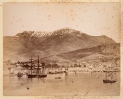 PHOTOGRAPHS OF TASMANIA by J.W. BEATTIE housed in an attractive album with gilt title to the cover, containing 23 albumen prints affixed to pages with hand-written notations and printed captions, images mainly 21 x 26.5 cm. - 2