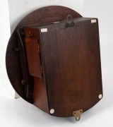ANGELO TORNAGHI antique station clock with English single train fusee movement and Roman numerals, 19th century, ​​​​​​​36cm high, 12" bezel. - 2