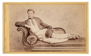 [TASMANIAN INTEREST] A circa 1870 carte-de-visite featuring Marcus Clarke (1846-1881), Australian novelist best known for his 1874 novel "For the Term of His Natural Life", produced by H.H. Baily (Hobart). Taken during a brief visit to Tasmania in Janu