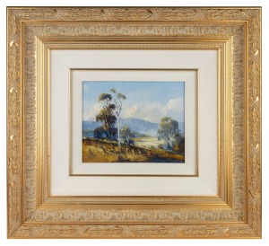 D'ARCY W. DOYLE (1932-2001), Distant Hills, oil on board, signed lower right "D'Arcy W. Doyle", 20 x 24cm, 54 x 60cm overall.