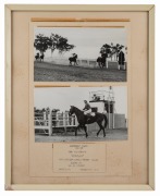 A MAGNIFICENT SOLID GOLD HORSE RACING TROPHY - "BREEDER'S PLATE", S.R.P.T.C., DENILIQUIN, December 1951. A superb classical-style two handled cup in 18ct yellow gold (758gm), awarded to Mrs. A.J. Webb's "BUCKULANA", ridden by jockey K. McMahon, as engrave - 7