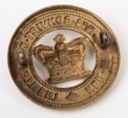CONVICT DEPARTMENT brass hat/shako badge, 19th century, 4cm diameter. - 2