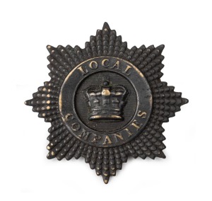 LOCAL COMPANIES convict era hat/shako badge, 19th century, 4.8cm wide.