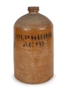 SULPHURIC ACID stoneware chemical jar, early 20th century, ​​​​​​​45cm high.