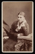 [TASMANIAN INTEREST] A circa 1878 carte-de-visite featuring Elizabeth Rachel (Day) Nevin (1847-1914), wife of Thomas Nevin, produced by W. Burrows & Co. (Launceston).