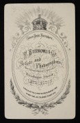 [TASMANIAN INTEREST] A circa 1878 carte-de-visite featuring Elizabeth Rachel (Day) Nevin (1847-1914), wife of Thomas Nevin, produced by W. Burrows & Co. (Launceston). - 2