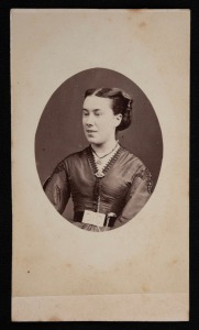 [TASMANIAN INTEREST] A circa 1868 carte-de-visite featuring Mary Anne Nevin (1844-1878), sister of Thomas Nevin, produced by T. Nevin late A. Bock (Hobart).