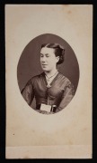 [TASMANIAN INTEREST] A circa 1868 carte-de-visite featuring Mary Anne Nevin (1844-1878), sister of Thomas Nevin, produced by T. Nevin late A. Bock (Hobart).