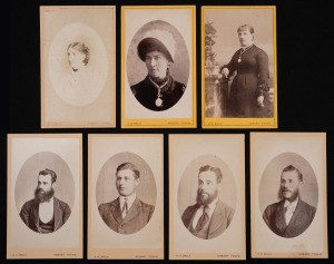[TASMANIAN INTEREST] Group of seven 1870s cartes-de-visite featuring the younger members of Charles Headlam's family, all produced by H.H. Baily of Liverpool St., Hobart.