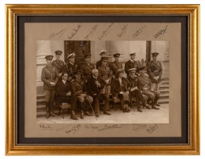 Signed portrait of Edward, Prince of Wales and senior members of the royal and vice-regal households, Melbourne, 1920, by Kricheldorff, Melbourne; 35 x 45cm overall.