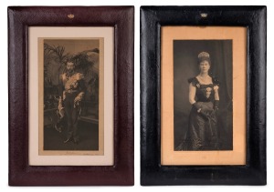 A fine pair of large 1901 signed royal presentation portraits of The Duke and Duchess of Cornwall and York (later King George V and Queen Mary), the Duke's portrait by Johnstone, O&rsquo;Shannessy & Co. of Collins Street, Melbourne; the Duchess's portrait by W.