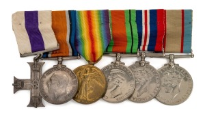 A MILITARY CROSS GROUP TO LIEUTENANT BERT JAMES JACKSON, 40th BATTALION A.I.F.: Military Cross (KGV), British War Medal, Victory Medal and WWII Defence Medal, War Medal and Australian Defence Medal, all named.