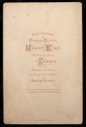 SIR HENRY PARKES: Circa 1880s cabinet card portrait by Henry King of 316 George Street, Sydney. Overall 16.7 x 10.9cm. - 2