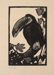 LIONEL LINDSAY (1874-1961), Toucan, woodcut, signed in the lower margin "L.L.", sheet size 12.5 x 9.5cm overall.