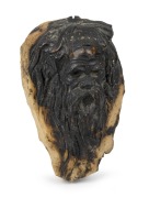 WILLIAM RICKETTS pottery face plaque paperweight, incised "Wm. Ricketts", ​​​​​​​13.5cm high.