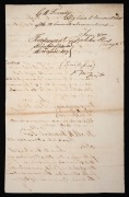 An East India Company hand-written directive dated 21 April 1817, addressed to Captain G. H. Tweedy, Commanding the ship "Union". Tweedy is instructed to transport 32 convicts to Mauritius "under the sentence of Transportation for life". In an unusual P.S - 2