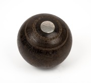 "NORTH FITZROY BOWLING CLUB PRESIDENTS PRIZE Won By JAS. SNADDEN, 1891" Australian silver mounted lawn bowl.