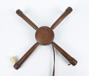 SCHULIM KRIMPER (attributed) vintage Australian blackwood four branch hanging light, 62cm wide. - 2