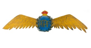 R.A.A.F. Officer's mess sign, hand-painted on ply, WW2 period, ​​​​​​​168cm wide.