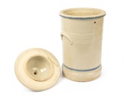LITHGOW POTTERY "Palace Filter" antique Australian pottery water filter with blue decorative trim, 19th/20th century, ​​​​​​​42cm high. - 2