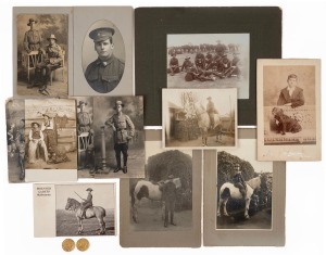 ALBERT CLIFTON MARSHALL, 8th LIGHT HORSE REGIMENT, Embarked HMAT Hororata at Melbourne, September 1915 A collection of WW1 photographs of Albert Clifton Marshall including one taken with fellow 8th members at Luna Park and others while in the Middle Ea