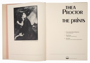 THEA PROCTOR "The Prints" introduced and catalogued by Roger Butler designed by David Sampietro. Resolution Press [Sydney, 1980]. Folio limited edition 34/1000 with pictorial cloth boards.