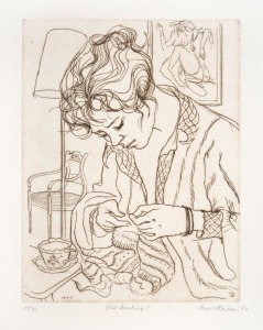 LOUIS KAHAN (1905-2002), ​​​​​​​group of seven assorted unframed dry point etchings and lithographs, the largest sheet size 38 x 47cm.
