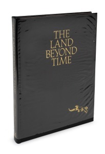 "THE LAND BEYOND TIME", limited edition leather bound volume, signed and numbered 469/500, verified by the authors on 6th June, 1984. Signatures include John Olsen, Mary Durack, Geoffrey Dutton, Vincent Serventy and Alex Bortignon. With pictorial embossed