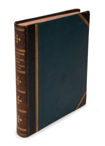 "TASMANIANS IN THE TRANSVAAL WAR" by John Bufton, [S.G. Loone, Hobart, 1905], first edition, 534pp, quarto, tinted end-papers, black and white photographic plates in gold-blocked, black, half-calf binding. An excellent copy.