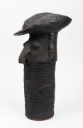 A.I.F. pottery sculpture with slouch hat, signed "A.B. CABLE", 42.5cm high.
