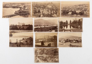 [TASMANIA] Group of ten albumen photographs by Alfred Winter (studio blind stamps), circa 1870s. Includes views of Hobart, New Norfolk and Launceston. ​​​​​​​Sizes vary up to 11 x 19cm.