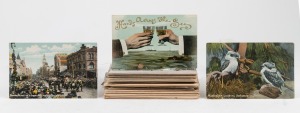 POSTCARDS, mostly Australian themes including Melbourne views and "Souvenir Of Melbourne" sets, (with duplication), early 20th century, (qty