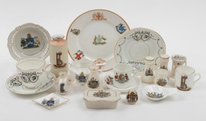 A collection of assorted souvenir porcelain, including "Federal Parliament Opening by H.R.H. The Duke of York at Canberra, 1927", and "Advance Australia", (20 items).