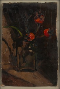 SYBIL CRAIG (1901-1989), (untitled still life), oil on canvas (removed from stretcher), signed lower left "Sybil Craig", 26 x 18cm, 45 x 35cm overall.