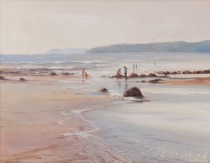 RICHARD CHAMERSKI (1951-2022), A Quiet Morning, Lorne, oil on canvas board, signed lower left "Chamerski" and titled verso, ​​​​​​​40 x 50cm, 59 x 69cm overall.
