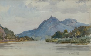 ALFRED ERNEST BAXTER (1878-1936), (untitled landscape), watercolour, signed lower right "A. E. Baxter" and dated (illegible), 24.5 x 39.5, 43 x 58cm overall.