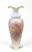 A hand-painted vase decorated with Australian wildflowers on German porcelain blank, early to mid 20th century, 24.5cm high.
