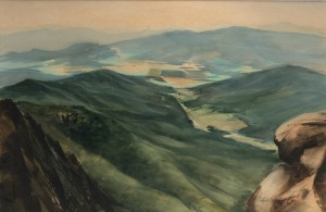 ROBERT THOMAS MILLER (1916 - ), From Mt Buffalo, watercolour, signed lower right "Robert Miller, '72", 43 x 66cm, 65 x 86cm overall.